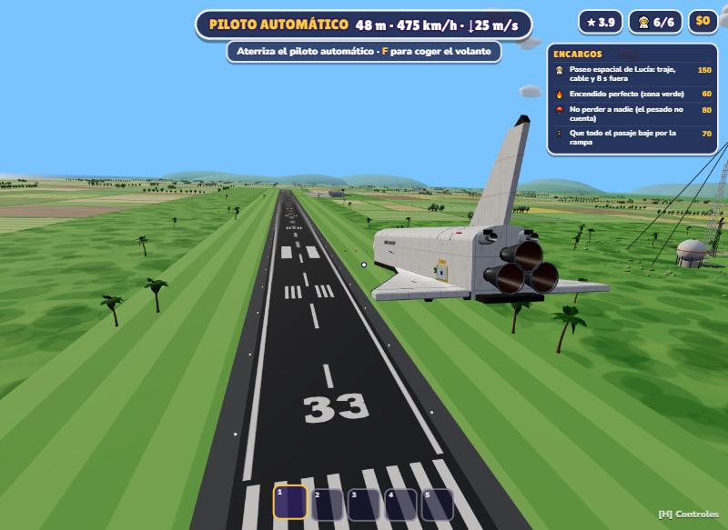 La Lanzadera de Órbita Low Cost aterrizando en la pista 33