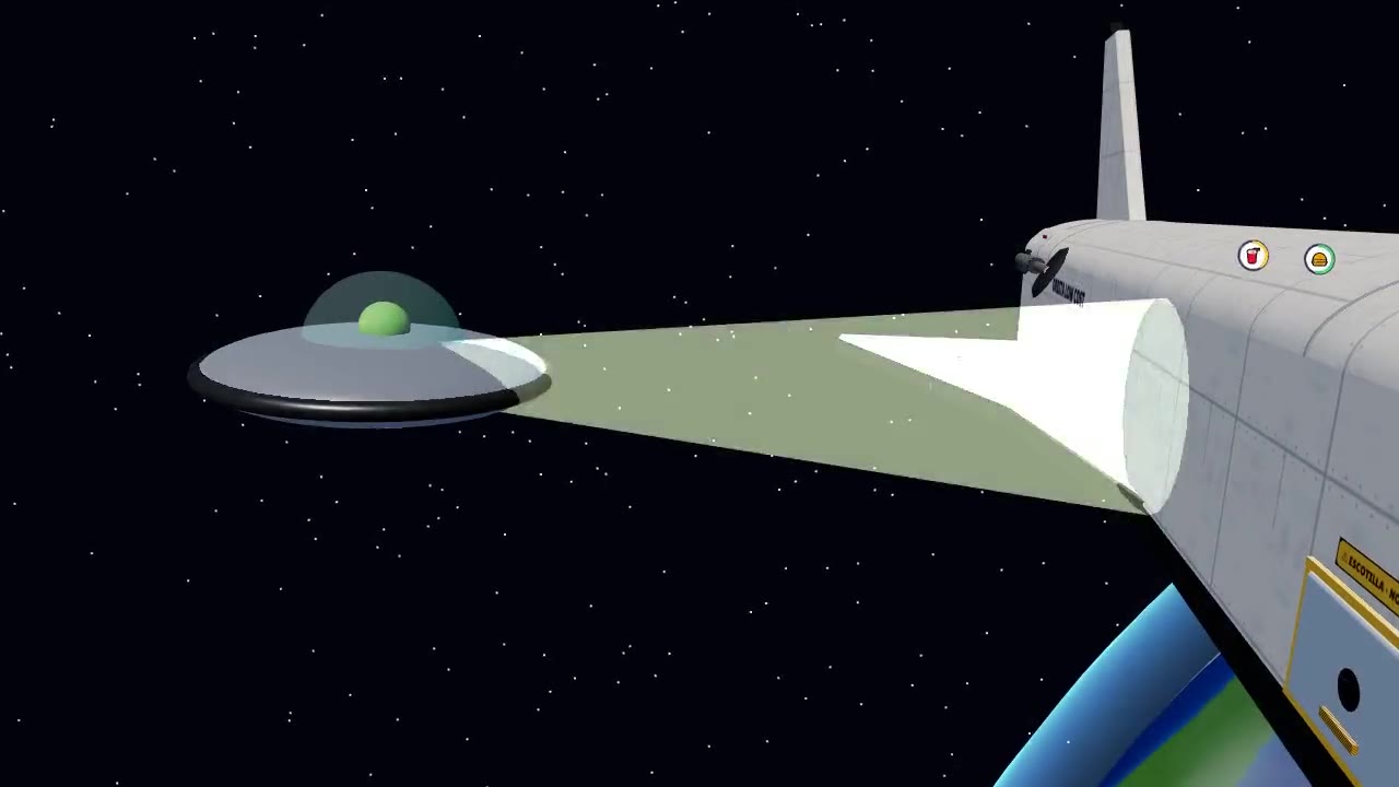 Un ovni ilumina la nave de Órbita Low Cost en órbita