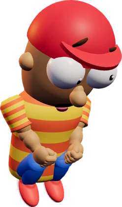 Niño del juego dando volteretas